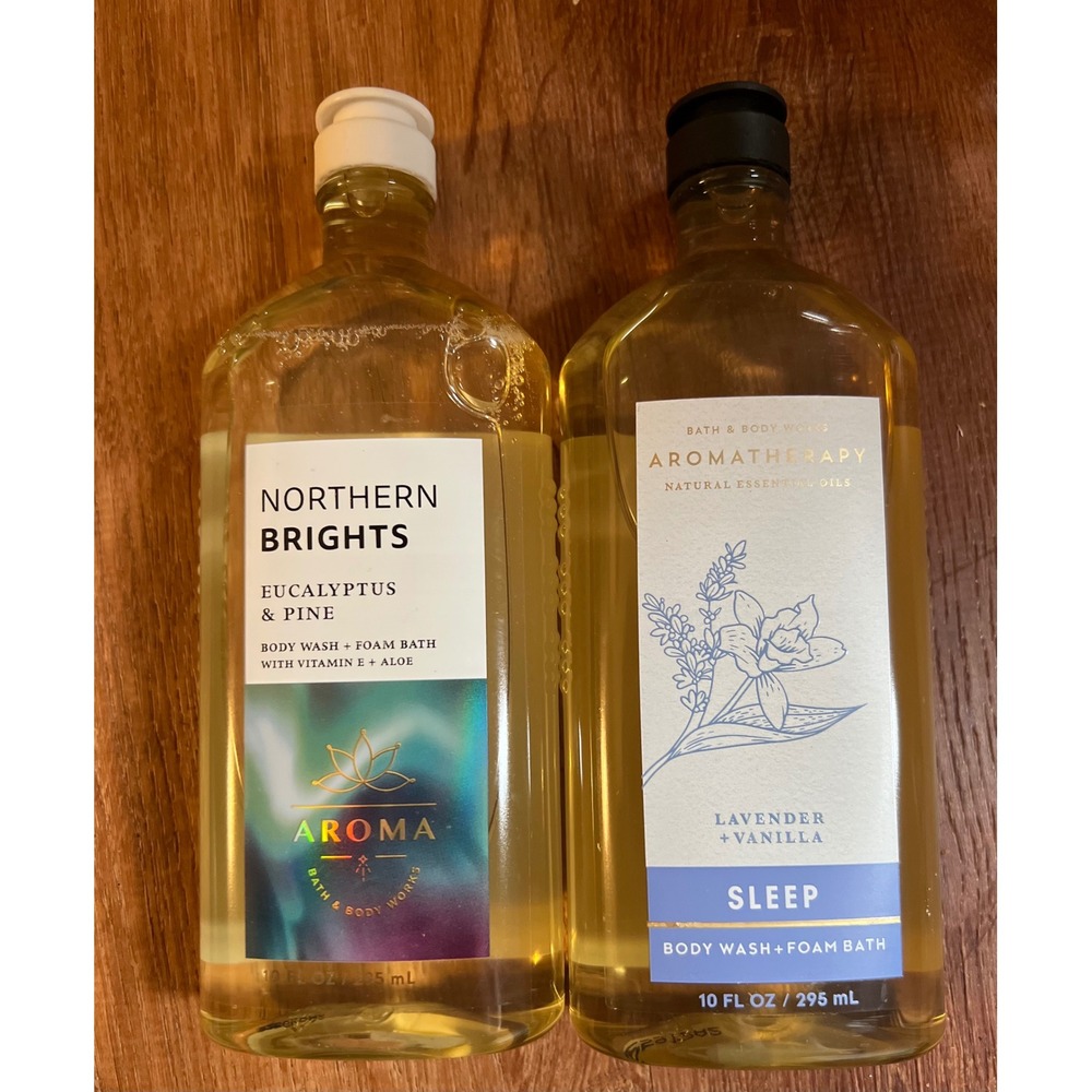 Bath & Body Works Aromatherapy Body Wash Bundle Sleep Northern Brights 10 Oz